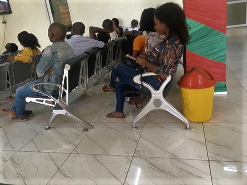 Some of the Menzgold customers at the Poilce Headquarters