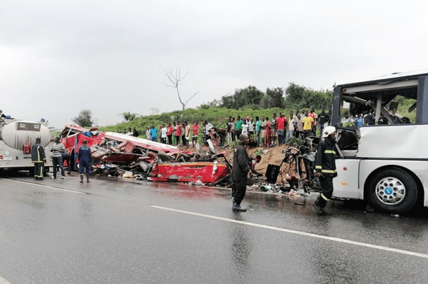 34 persons dead in an accident at Dompoase in the Komenda Edina Eguafo Abrem (KEEA) Municipality of the Central Region