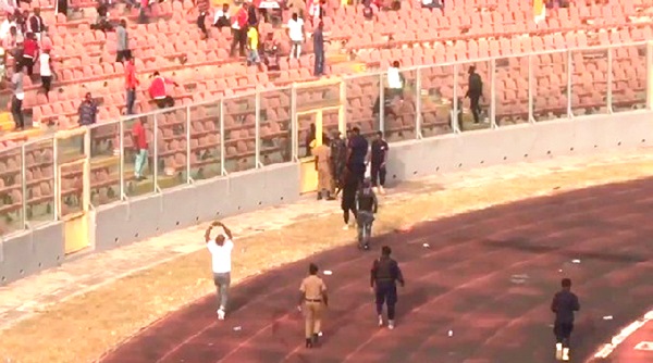 A scene from the Asante Kotoko - Berekum Chelsea match which led to violence in Kumasi.