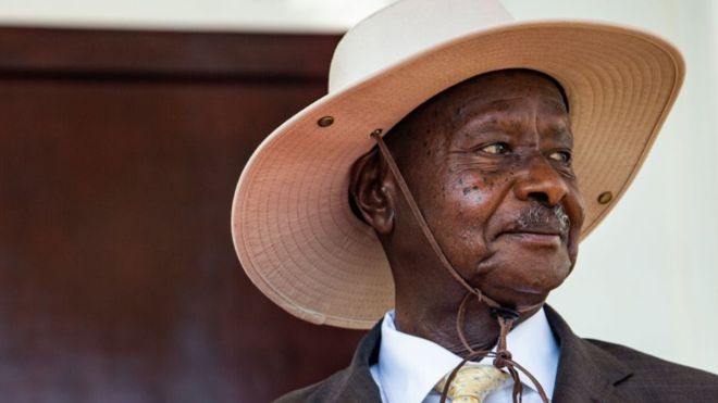  Mr Museveni has refuted comments on social media that he "looked tired", saying that he had deliberately lost weight 