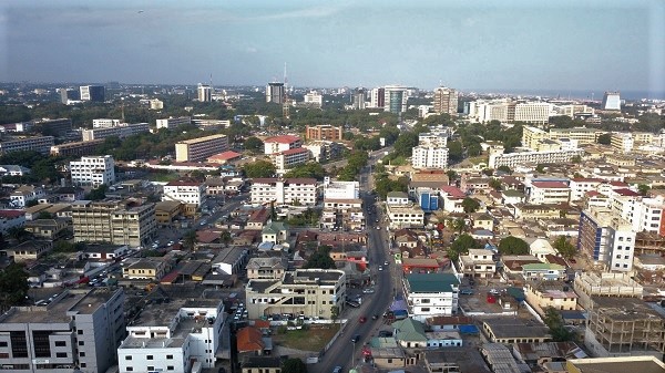 The skyline of Accra