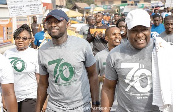 Mr Haford Siaw (middle) leading the Accra team