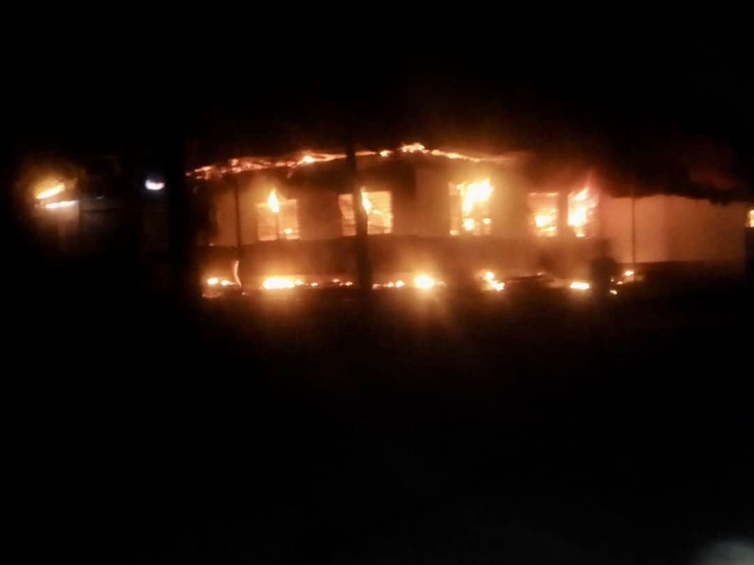 Another fire outbreak at Accra Academy. PICTURE BY EMMANUEL BONNEY