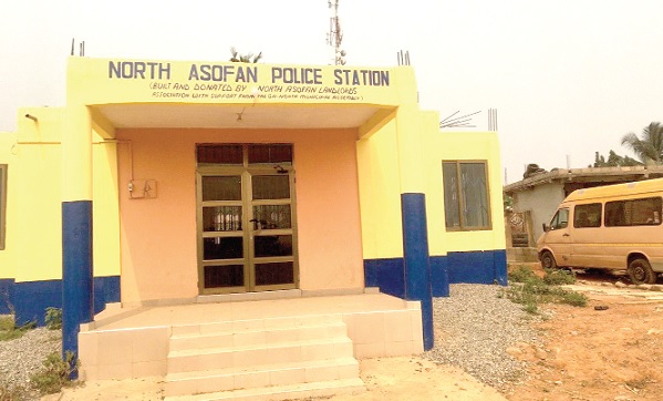 The completed Asofan Police Station jointly built by the North Asofan Landords Association and the Ga-North Municipal Assembly.