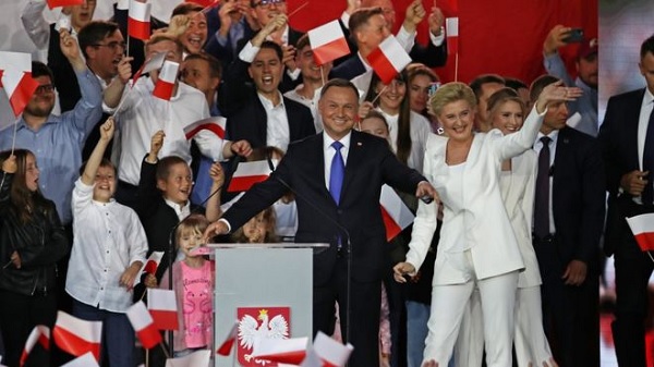 Andrzej Duda is allied with the nationalist Law and Justice-led government