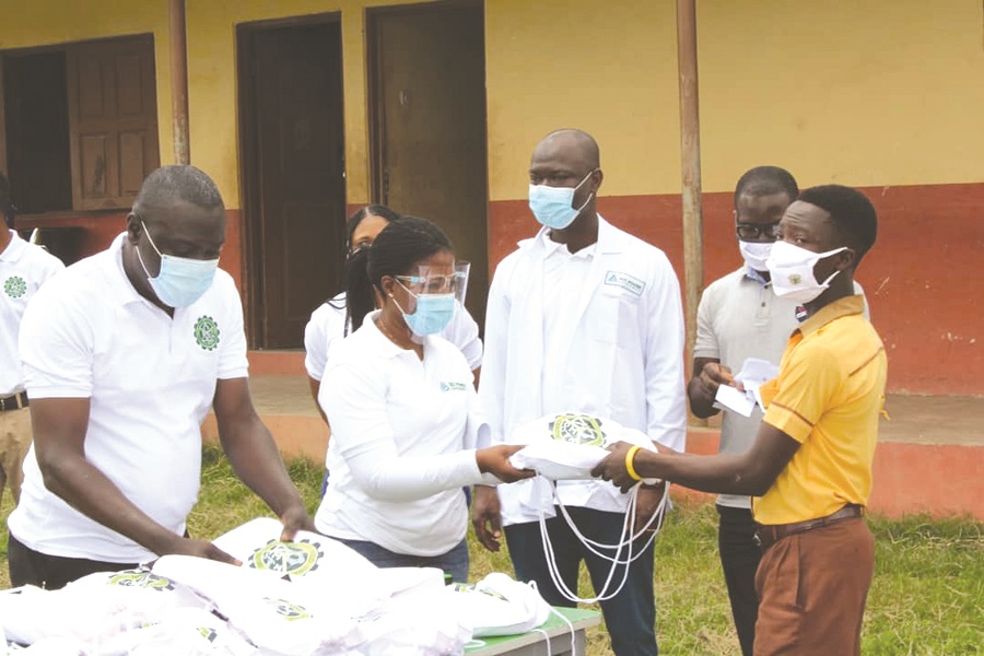 Staff of Bui Power Authority assist students