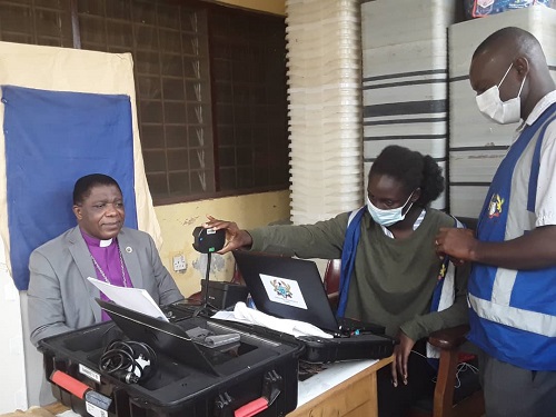 Rev Dr Paul Kwame a Boafo being captured at photo section