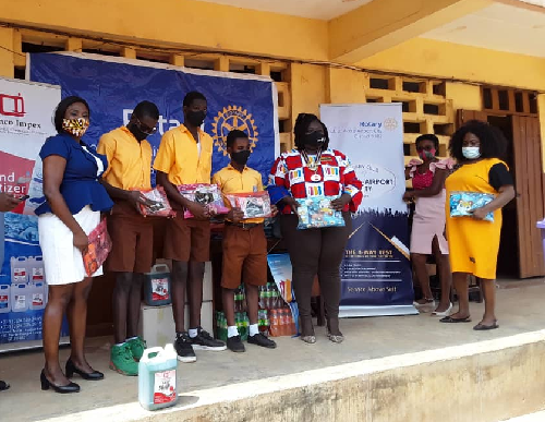 Rotary Club of Accra-Airport City donates to Unity JHS and others 