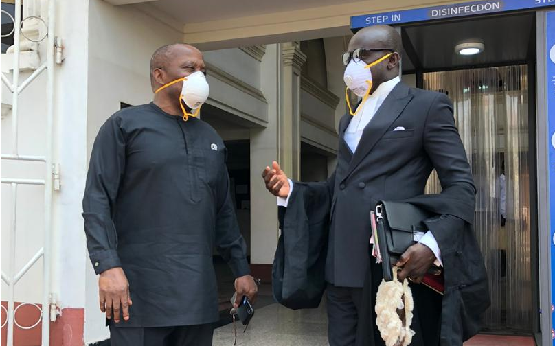 Mr Daniel Yaw Domelevo (left), Auditor-General having a discussion with Mr Godfred Yeboah Dame , a Deputy Attorney-General