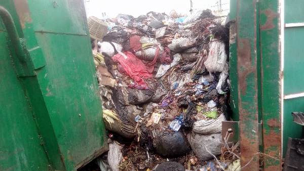 Piles of refuse are usually left uncollected at various sections of the terminal for days