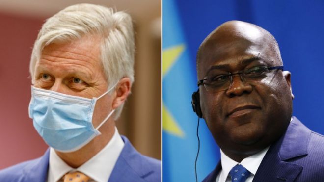 King Philippe made the remarks in a letter to President Félix Tshisekedi of DR Congo
