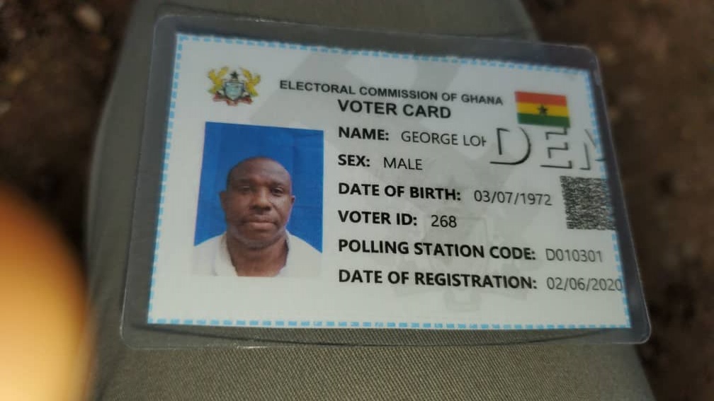 Mr George Loh is currently the Volta Regional Vice Chairman of the NDC. He participated in the pilot voter registration exercise in the Electoral Commission's office Ho on Tuesday.