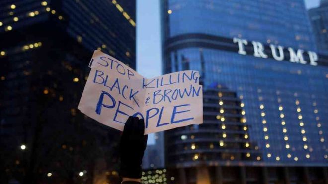 Protests over police brutality against black people have rocked the US
