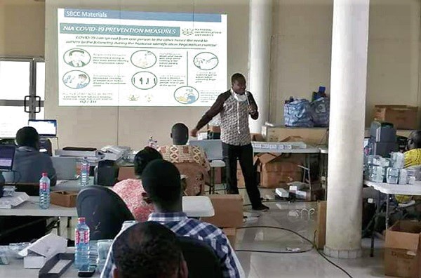 Dr Dacosta Aboagye facilitating the orientation programme