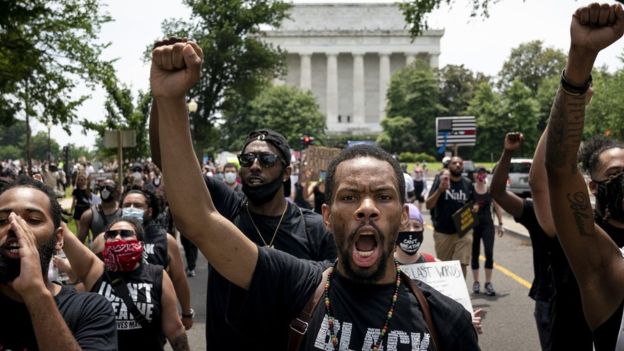 Demonstrators in Washington DC said they would not stop pushing for change