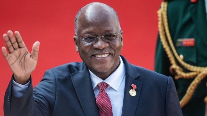  John Magufuli praised worshippers for not wearing masks and gloves 
