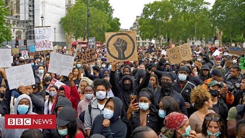 George Floyd's murder protests in the UK. Black is Black, and Black Lives Matter!