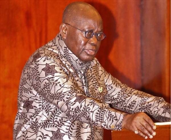 President Akufo-Addo addressing the vice-chancellors at the Jubilee House in Accra