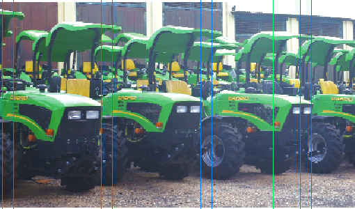 A section of the 520 tractors to support small and medium-scale farmers. Picture: NII MARTEY M. BOTCHWAY