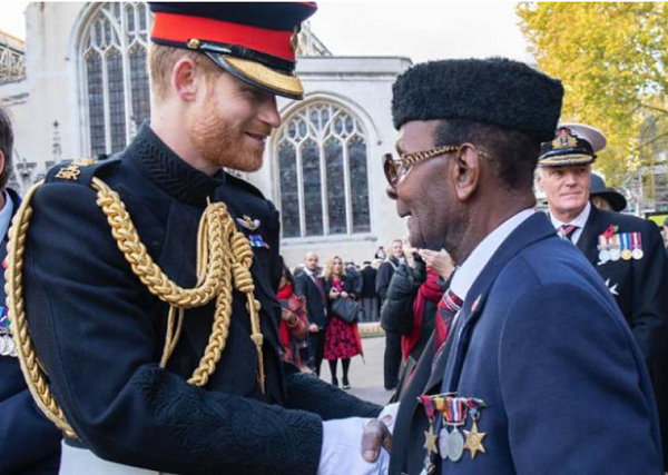 Prince Harry congratulates 95yr old Ghanaians who walked for charity