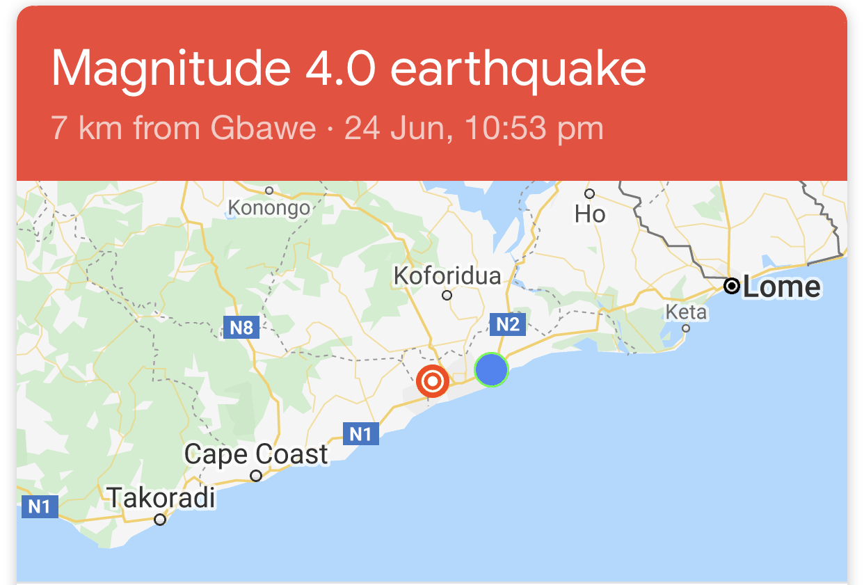 Earth tremor measuring Magnitude 4.0 hits Accra and environs ...