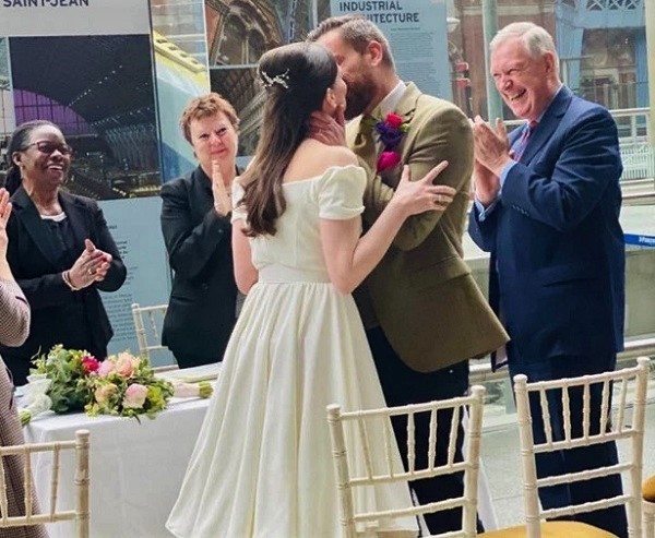 Couple who feared coronavirus would cancel their wedding rearranged their plans in 24 hours to marry at St Pancras