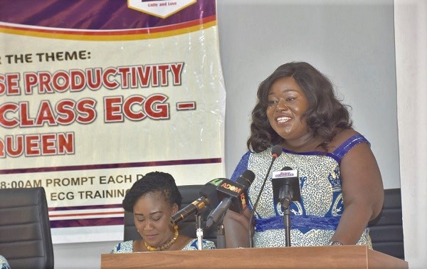Mrs Maataa Opare addressing the Power Queens conference