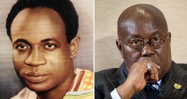 Former President Dr Kwame Nkrumah and President Akufo-Addo