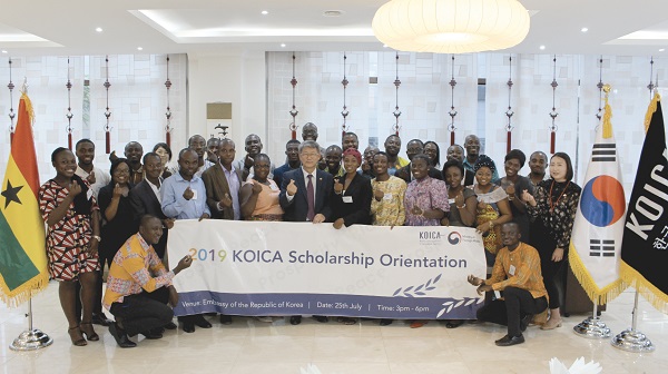 Flashback: 2019 scholarship awardees after a pre-departure briefing