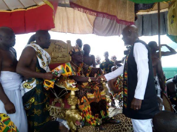 When the Okyenhene met the Prime Minister of Trinidad and Tobago on his recent visit to Ghana