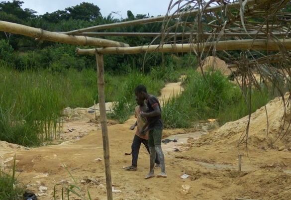 Some children in galamsey