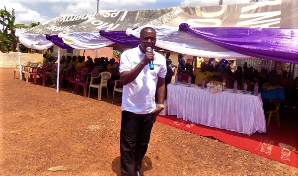 Mr Kingsford Kabutey delivering his address at the farmers’ rally