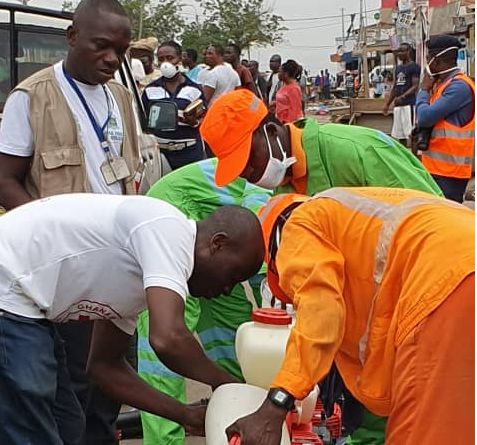 Markets in Accra, Tema being disinfected to prevent Coronavirus spread (VIDEO)
