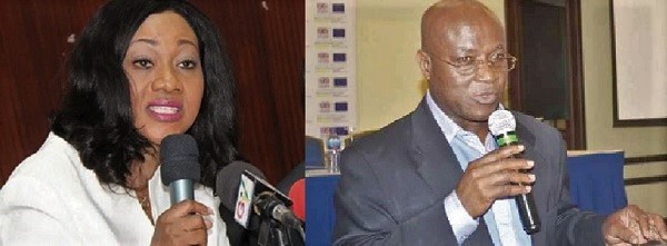 Mrs Jean Mensa— EC Chairperson (left) and  Mr Osei Kyei-Mensah-Bonsu— Majority Leader