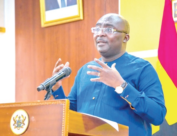Dr Bawumia responding to comments by former President John Mahama at the Jubilee House