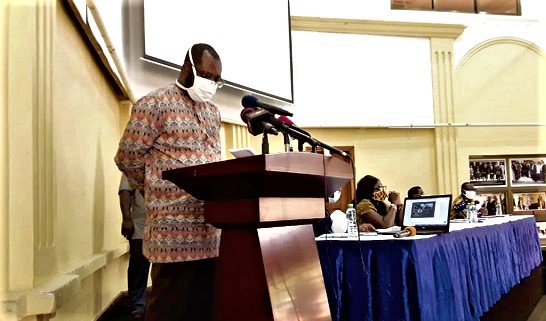Dr Opoku Prempeh swearing-in members of the councils.