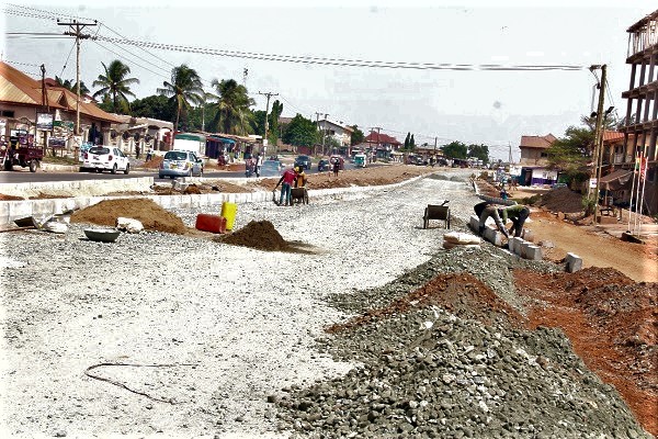 The LEKMA Road under construction