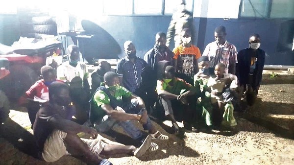  Some of the illegal migrants who were arrested 