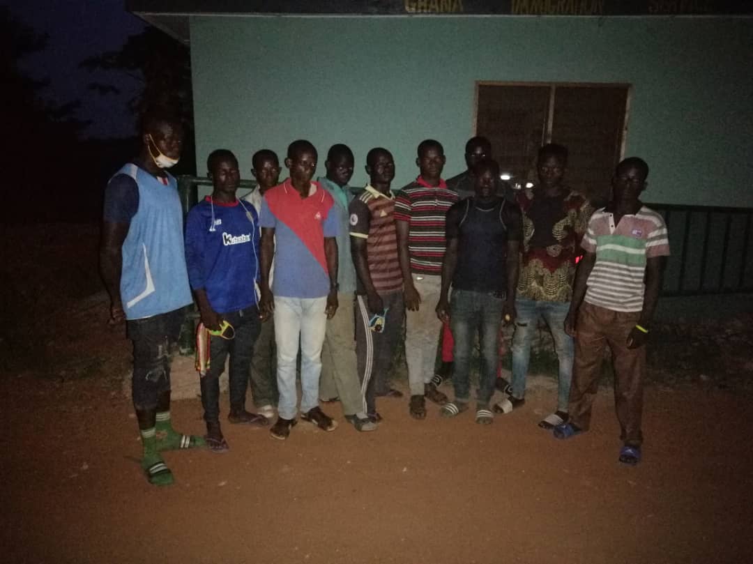 The latest arrest of 17 of such illegal immigrants, comprising eight Togolese and nine Burkinabes, was made at the Kato Inland Immigration Check Point, near Berekum on Thursday, May 14, 2020.