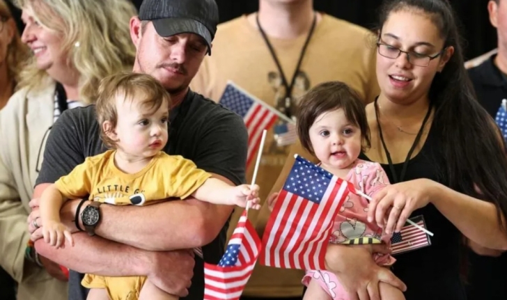 About 59 white South Africans arrived in the US on Monday