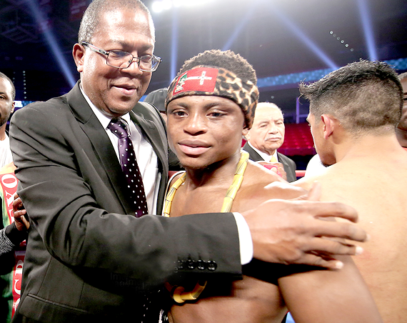  Peter Zwennes (left) believes Isaac Dogboe can bounce back strongly