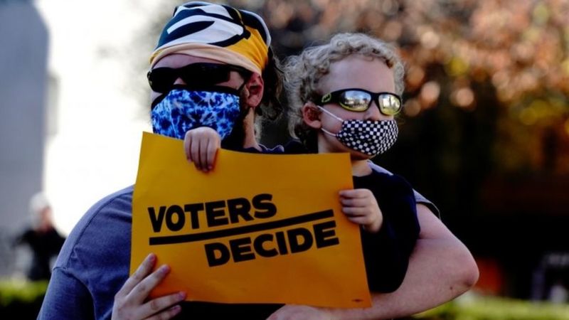 Supporters of both candidates are still out on the streets 10 days after the election
