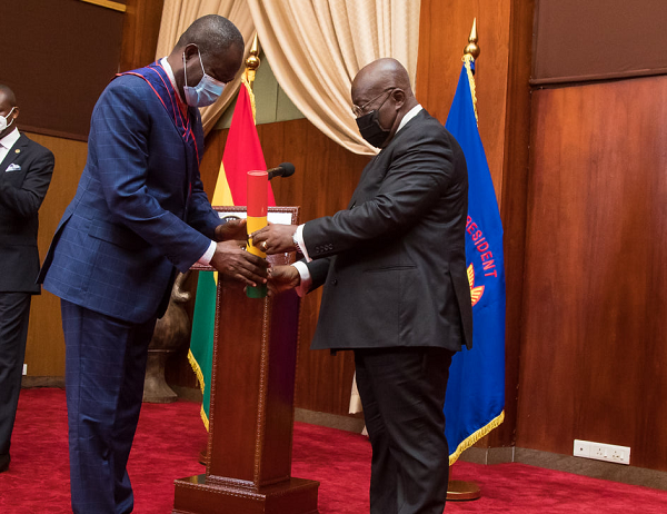 President confers highest national award on Boahen Aidoo