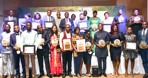 Award winners of the 6th Ghana Mining Industry Awards ceremony. Picture: EBOW HANSON