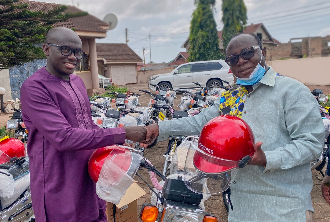 Godfred Dame donates 37 motorbikes and 21 sewing machines to propel NPP to 2020 victory