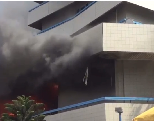 Fire guts GCB Bank Liberty House branch at Kantamanto