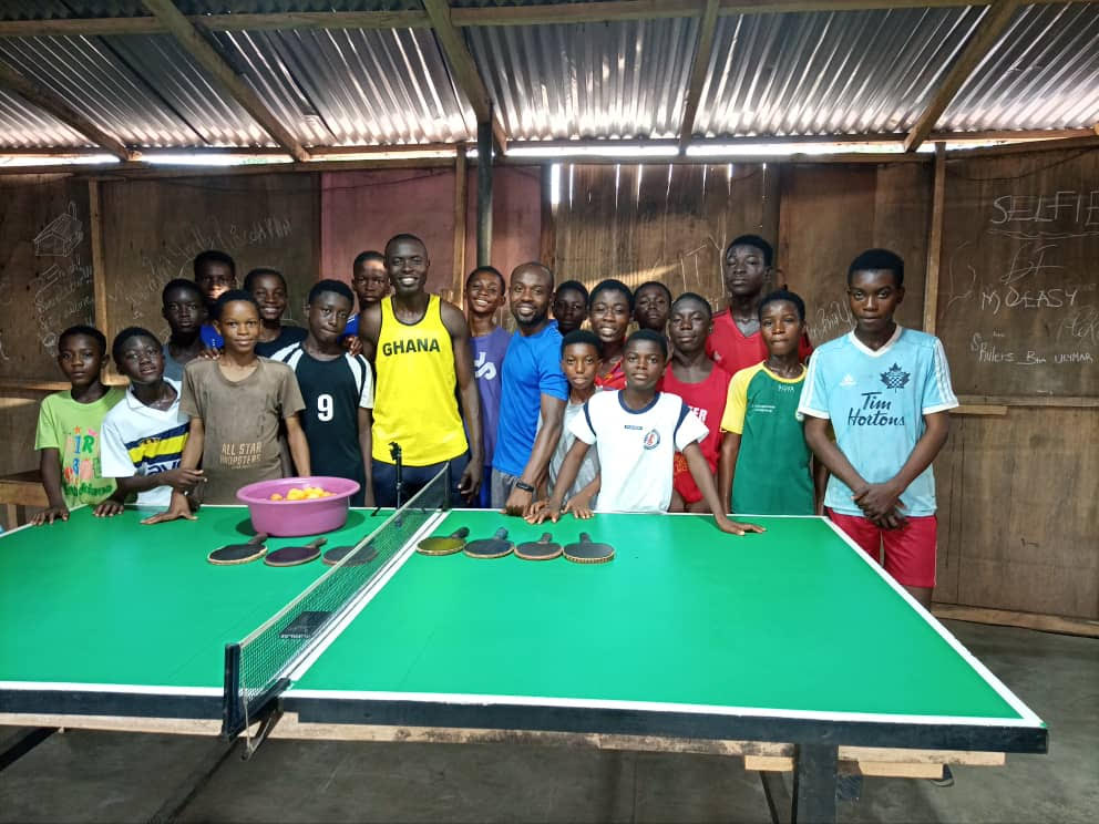 Abrefa supports communities with ping-pong equipment