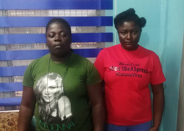 Two of the three suspects arrested by the Police