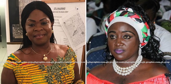 The Founder and Chief Executive Officer of the La Bianca Company Limited, Eunice Jacqueline Buah Asomah Hinneh (left) & the National Democratic Congress (NDC), Hannah Louisa Bissiw.