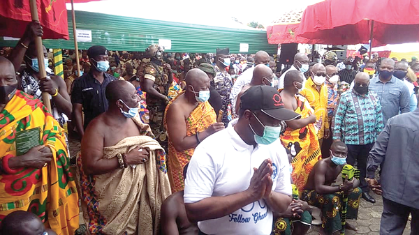 President Akufo-Addo arriving at the durbar